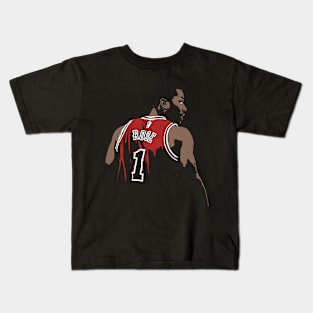 derrick rose shilhoutte Kids T-Shirt